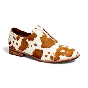 New W/Out Box Korkease Womens Nottingham Flat Cow Print - Size 7.5M